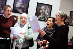 People attending the Pankhurst City Centenary Exhibition.